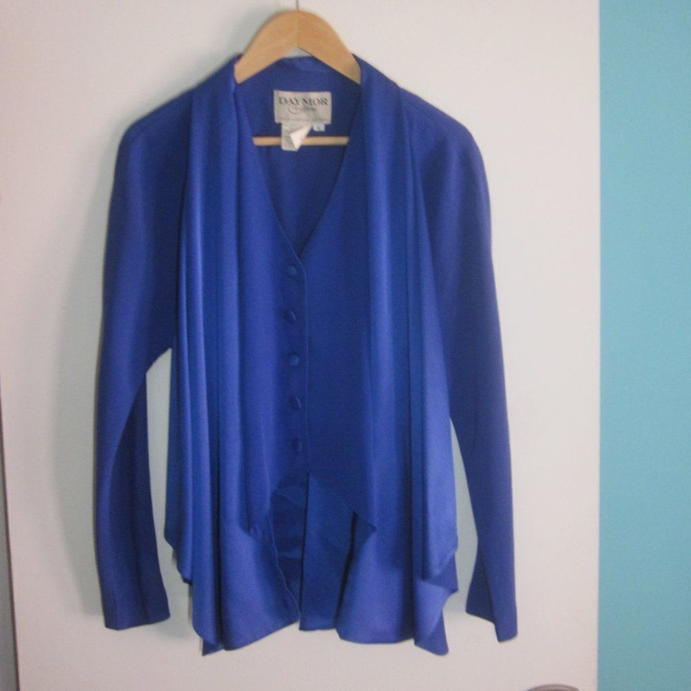Daymor Couture Womens Vest/Jacket One Piece Top Size 8 Perfect Cond. Vintage 80s